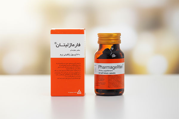 کپسول فارماژلیتان دانا روی سطح سفید