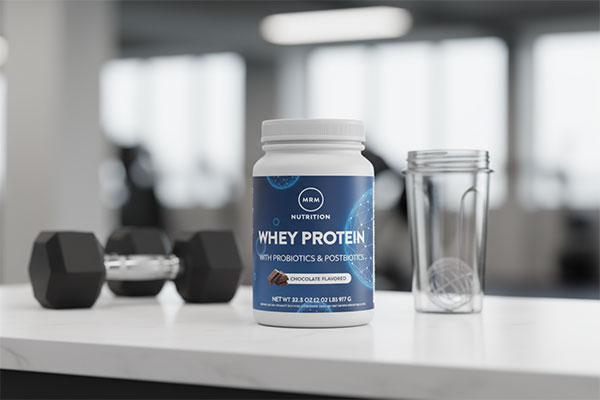 پودر پروتئین وی ام آر ام نوتریشن برای عضلهسازی و سلامت گوارش