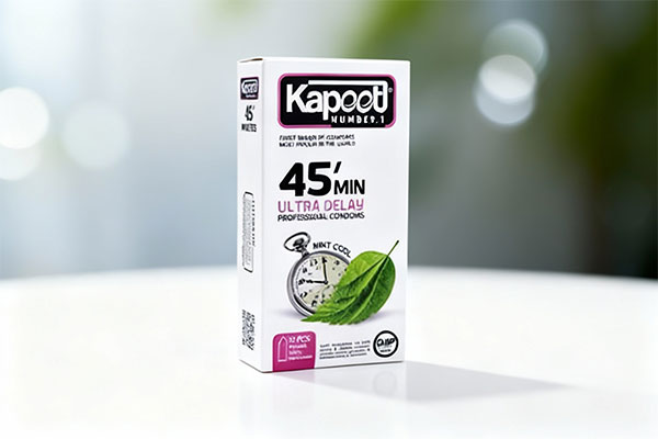 کاندوم تاخیری 45 Minutes کاپوت 12 عددی با بسته‌بندی جذاب
