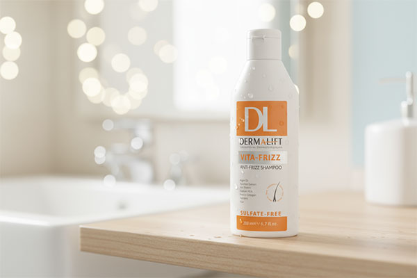 شامپو موهای وز ویتا فریز درمالیفت روی قفسه حمام