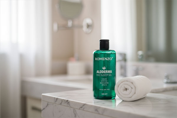 ژل هیدراته‌کننده آلوئه ورا رومنزو در محیط حمام