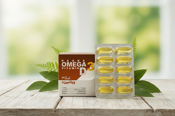 مکمل امگا 3 د3 دانا برای تقویت سیستم ایمنی و استخوانها