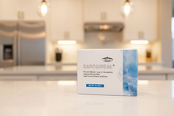 پودر سارکومیل کارن روی پیشخوان آشپزخانه