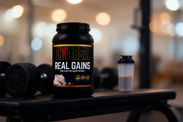 پودر ریل گینز یونیورسال نوتریشن 1730 گرمی در محیط ورزشی