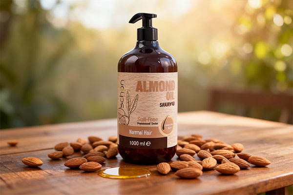 شامپو حاوی بادام شون با بادام طبیعی و روغن