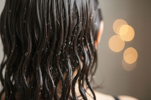 موهای براق و ترمیم‌شده پس از استفاده از شامپو داو برای موهای آسیب دیده