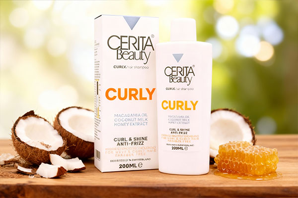 شامپو مخصوص موهای فر سریتا با ترکیبات طبیعی