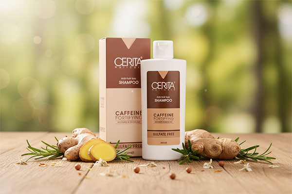 شامپو ضد ریزش کافئین موی خشک سریتا با ترکیبات گیاهی
