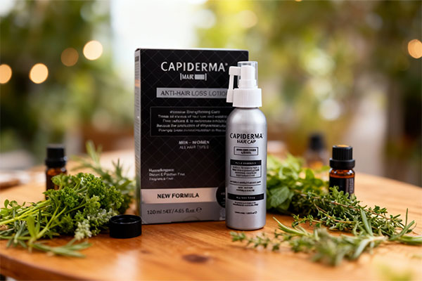 لوسیون تقویتی موی مین کپ کپیدرما همراه با مواد طبیعی مراقبت از مو