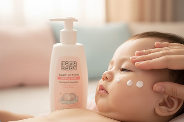 مراقبت از پوست نوزاد با لوسیون بدن ماما بیبی