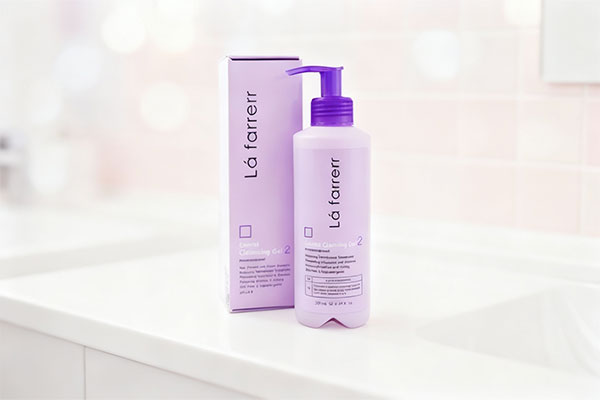 ژل شستشوی بانوان یائسه لافارر روی پیشخوان حمام