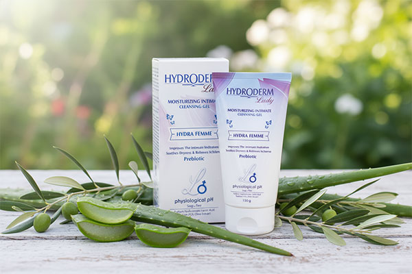 ژل بهداشتی مرطوب کننده بانوان هیدرودرم همراه با عناصر طبیعی
