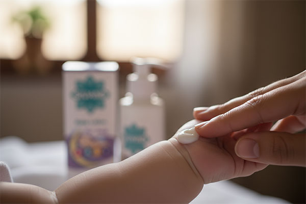 مرطوب کردن پوست کودک با لوسیون بدن سیوند