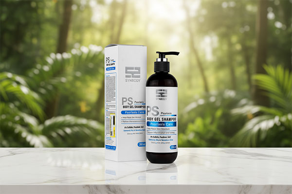 شامپو بدن پوست خشک و حساس ساین اسکین در کنار عناصر طبیعی