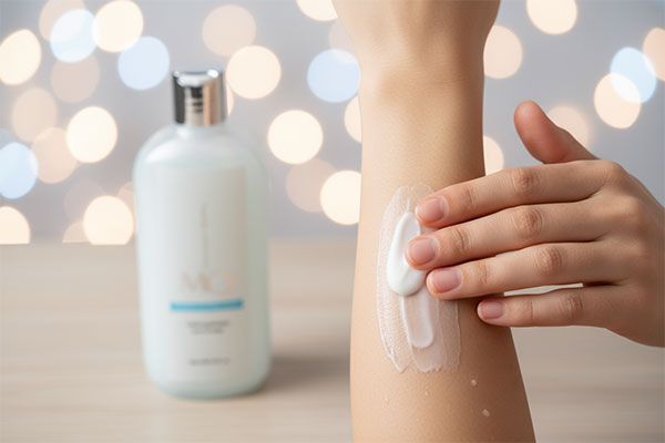 استفاده از لوسیون بدن ام کیو برای رطوبت‌دهی پوست