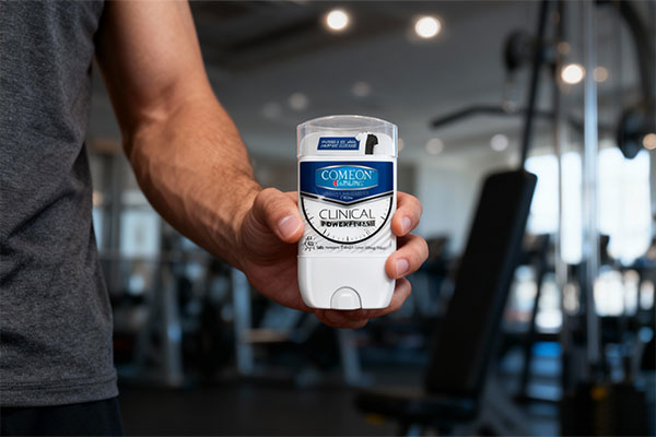 دئودورانت پاور استرس کامان در دست ورزشکار