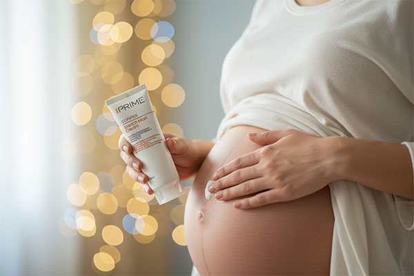 استفاده از کرم ترک پوست پریم توسط بانوی باردار