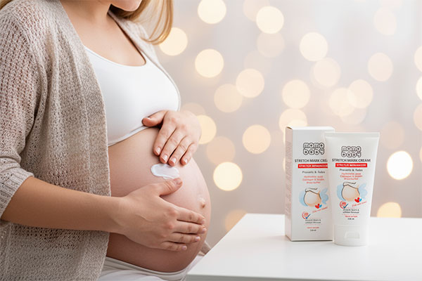 استفاده از کرم ضد ترک ماما بیبی توسط مادر باردار