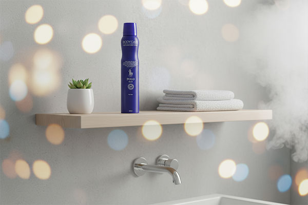 اسپری بدن پولو بلو بادی کر در محیط حمام