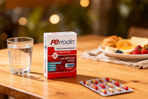 کپسول فرودین کنار صبحانه سالم