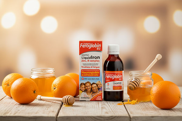 شربت فروگلوبین ب12 ویتابیوتیکس با میوه و عسل