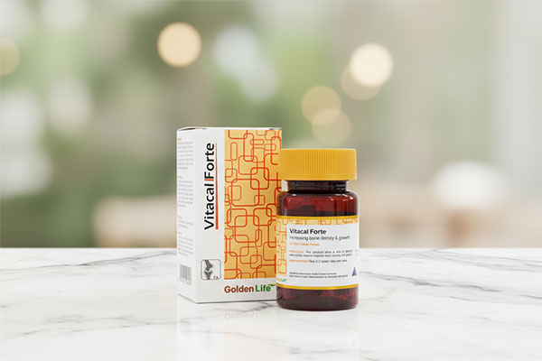بسته‌بندی قرص ویتاکل فورت گلدن لایف برای تقویت استخوان‌ها