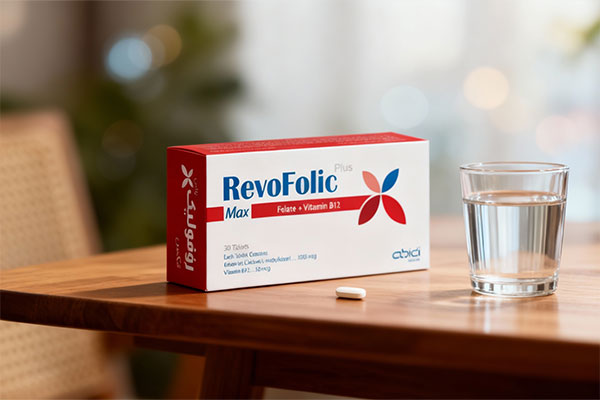 قرص روفولیک مکس عبیدی کنار لیوان آب