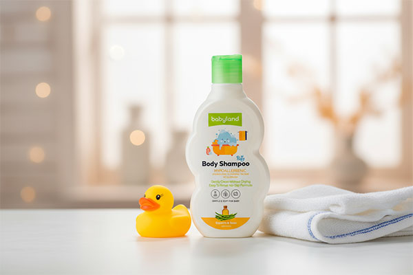 شامپو بدن گلیسیرین و گوار بی بی لند برای پوست حساس کودکان