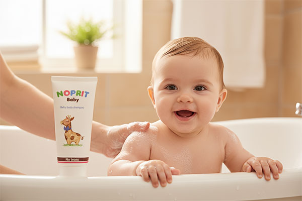 استحمام کودک با شامپو بدن بچه نوپریت