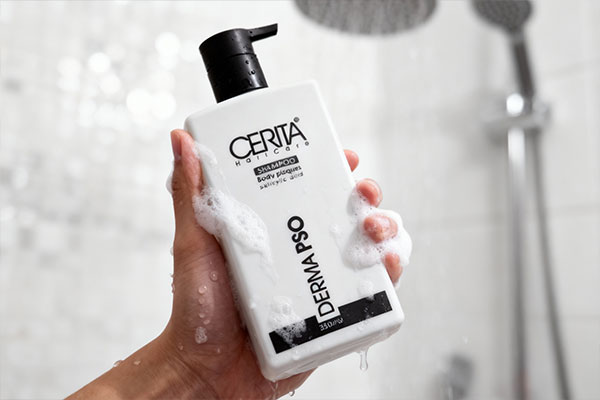 استفاده از شامپو بدن پسوریازیس سریتا در حمام