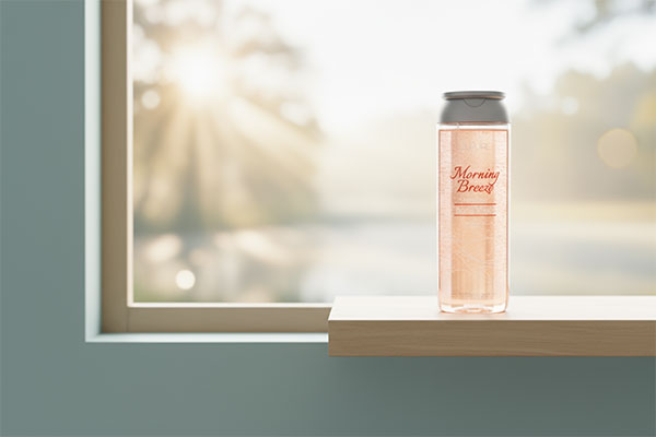 شامپو بدن شفاف مورنینگ بریز لپیور روی قفسه حمام