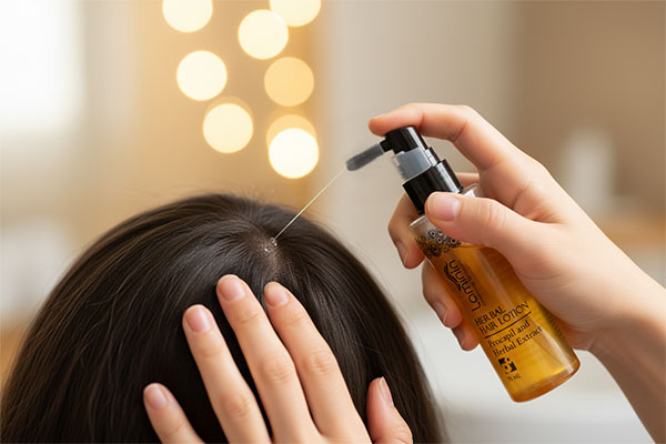 کاربرد محلول تقویت مو لامینین روی پوست سر