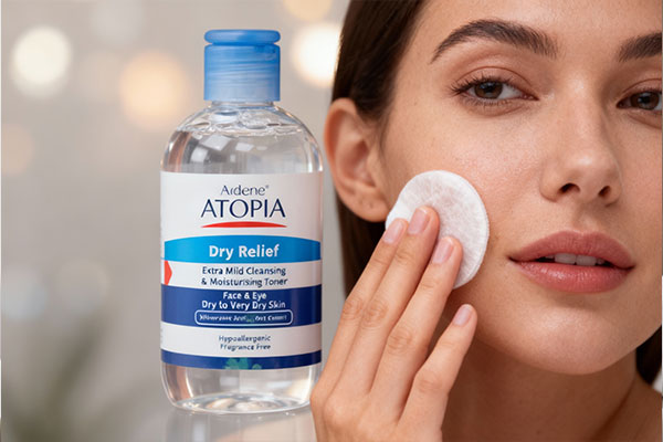 استفاده از تونیک پاک کننده آتوپیا آردن روی پوست صورت
