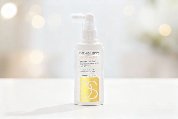 بطری تونیک ضد ریزش مو DS درمومدیک با طراحی اسپری‌دار