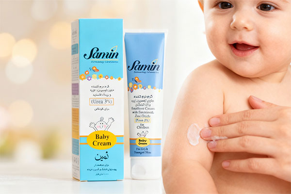 کاربرد کرم نرم کننده ثمین کودکان برای پوست حساس نوزاد