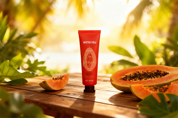 کرم صورت پاپایا ویت یو همراه با میوه پاپایا