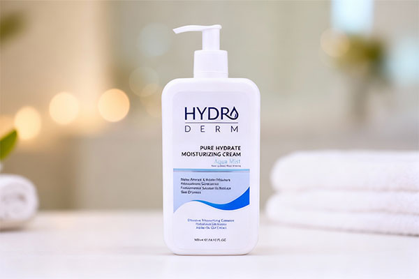 کاربرد کرم مرطوب کننده آکوا میست هیدرودرم روی پوست دست