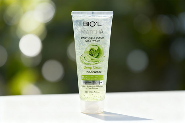 ژل شستشوی لایه بردار صورت با عصاره ماچا برای پوست چرب