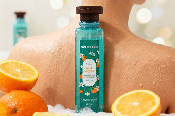 شامپو بدن فرش تنجلو ویت یو با رایحه مرکباتی برای پاکسازی پوست