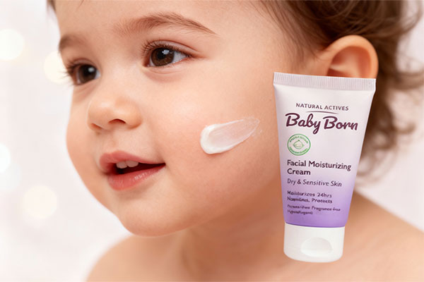 کرم مرطوب کننده صورت کودک بیبی برن برای پوست حساس