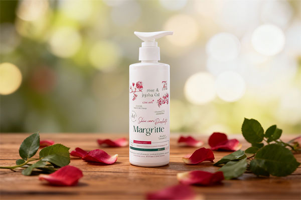 کرم آبرسان حاوی گل رز و جوجوبا مارگریت با ترکیبات طبیعی