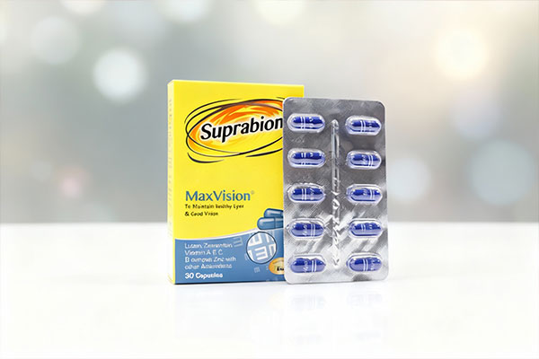 تصویر مکمل تقویتی برای سلامت چشم با مکس ویژن سوپرابیون