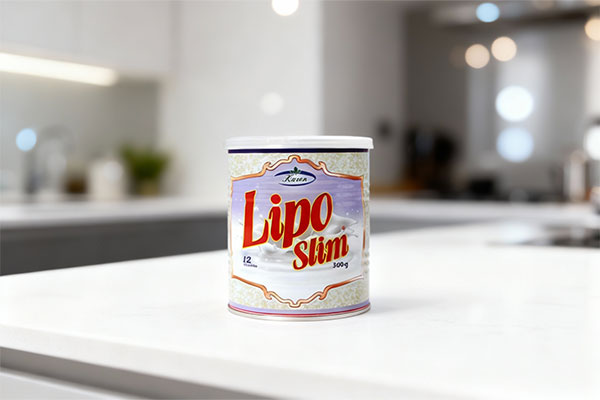 پودر لیپو اسلیم کارن روی پیشخوان آشپزخانه