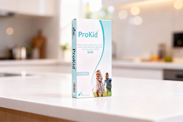 کپسول پروکید گسترش میلاد فارمد روی پیشخوان سفید