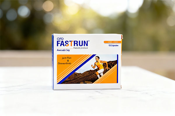 کپسول فست ران او پی دی فارما روی سطح مرمر سفید